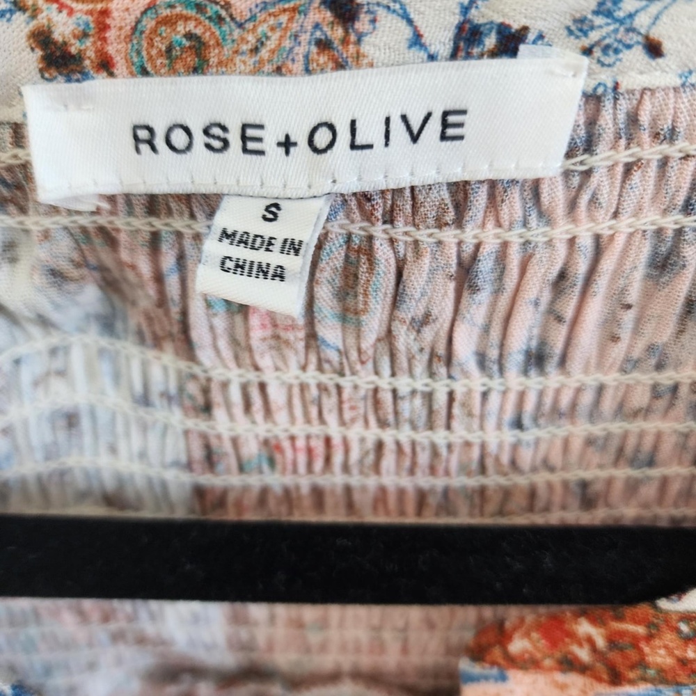 Rose & Olive Mixed Patchwork Pattern Boho Tunic B… - image 2